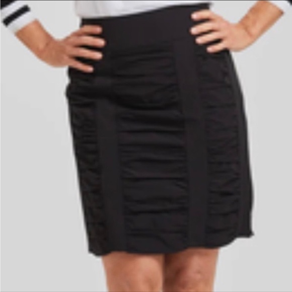 Peace of Cloth karina black ruched skirt- Size L - Picture 1 of 4